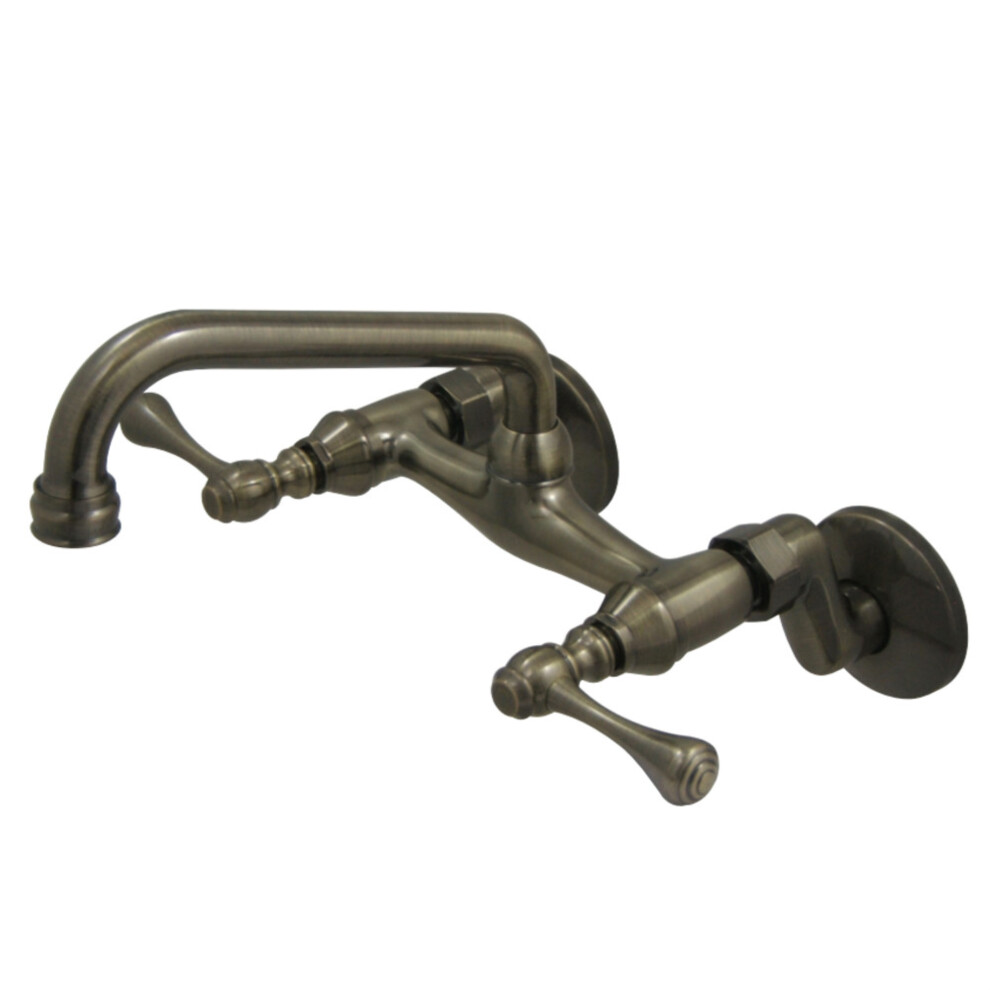 Photos - Tap Kingston Brass Kingston 6-Inch Adjustable Center Wall Mount Kitchen Fa B004ECZD0W 