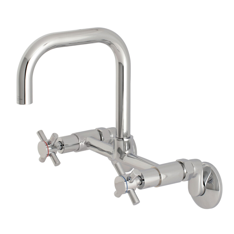 Photos - Tap Kingston Brass Concord 8-Inch Adjustable Center Wall Mount Kitchen Fau B07BFLTDG3