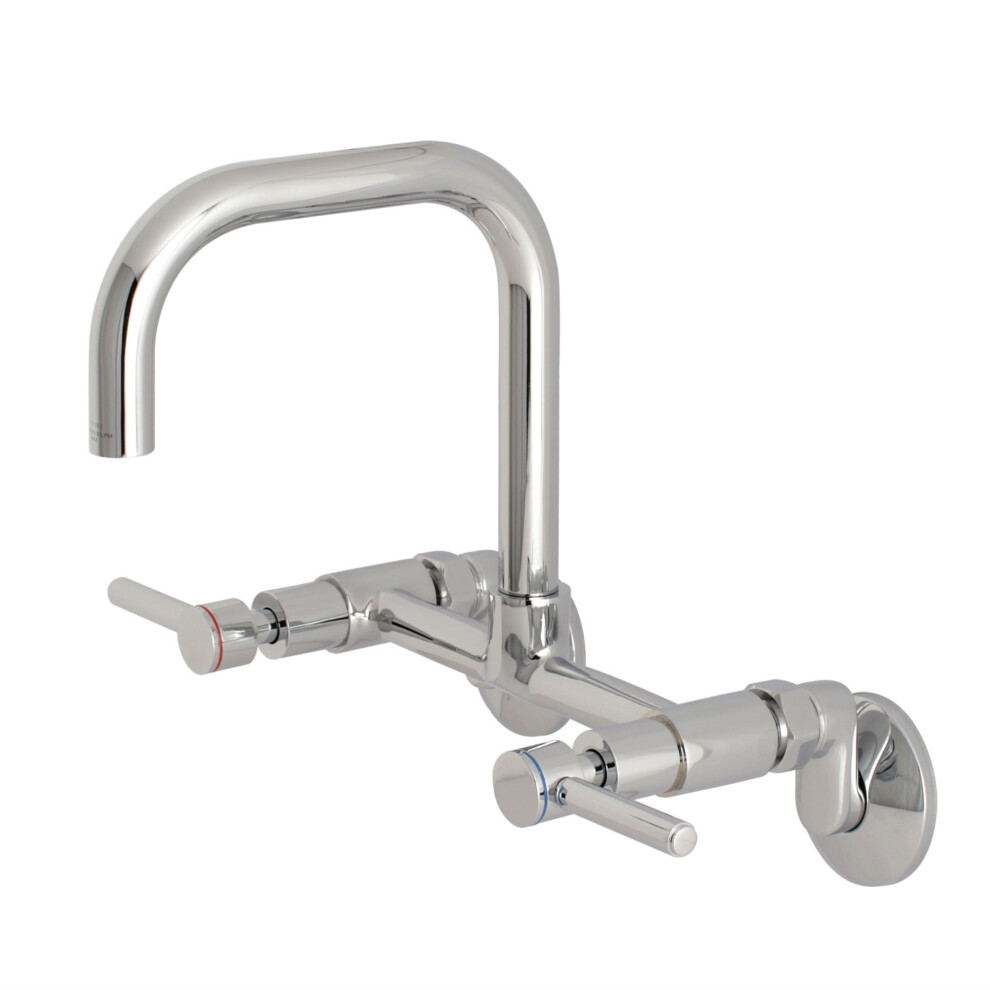 Photos - Tap Kingston Brass Concord 8-Inch Adjustable Center Wall Mount Kitchen Fau B07BFL1SGL
