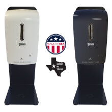Automatisk berringsfri universell handdesinfektionsautomat och Counter Top Station Kit Tillverkad i USA. Frgalternativet r vitt.