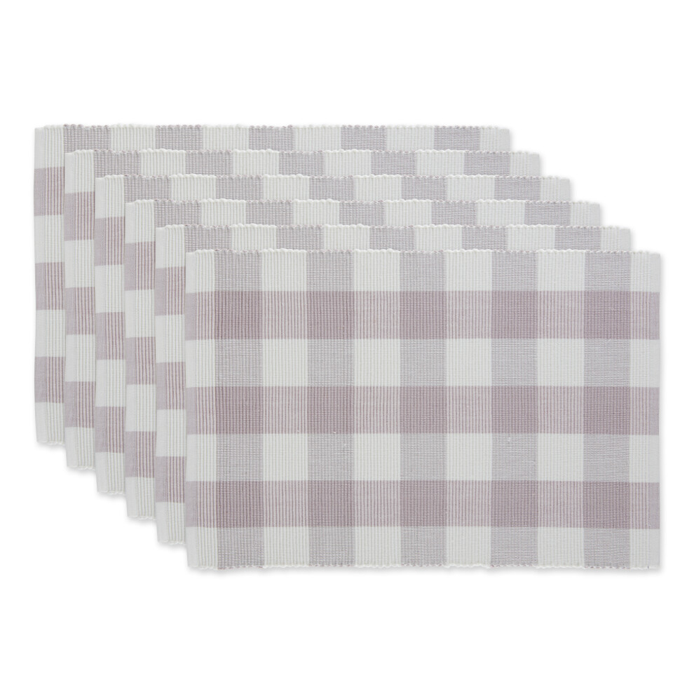 Set de table c   tel        carreaux Buffalo Dusty Lilac DII (lot de 6)