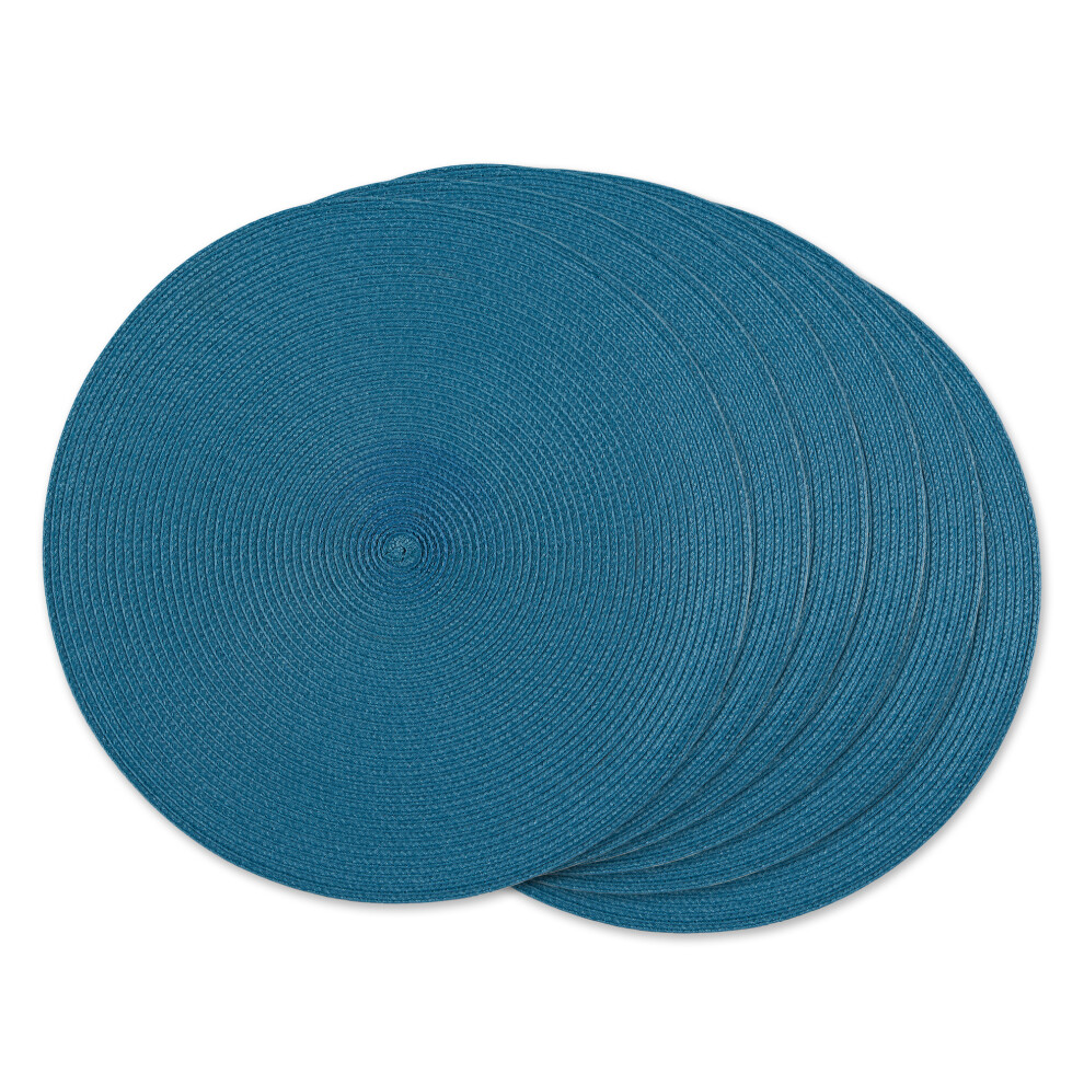 SET DE TABLE ROND EN PP TISS    BLEU TEMP   TE/LOT DE 6