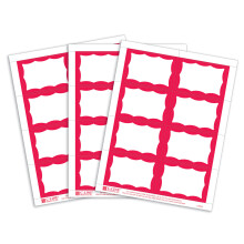 Namensschilder fr Laserdrucker, roter Rand, 8/Blatt 3 3/8 x 2 1/3 200/BX 92364