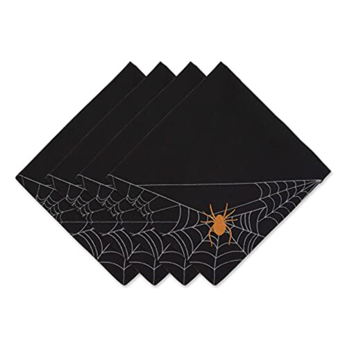DII Spooky Spiderweb verzierte Serviette (4er-Set)