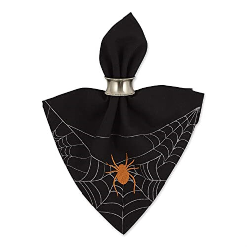 DII Spooky Spiderweb verzierte Serviette (4er-Set) 1