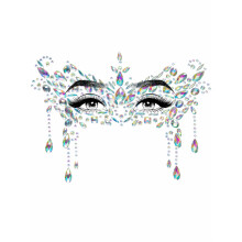 Masquerade adhesive face jewel - O/S / CLEAR
