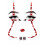 Klaunsk samolepic perky na oblicej sti - O/S / RED 1