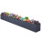DR&Co Maceta Rectangular Moderna Gris de 16" para Suculentas, Ideal para Mesa o Ventana 1