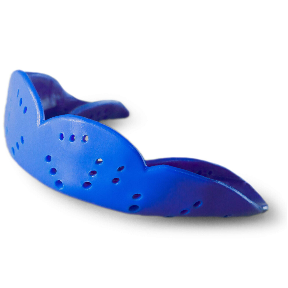 Sisu Blue Aero Large Mouthguard Royal - 2.0Mm Thin - Custom-Molded Fit - Slim Design - Remoldable Up To 20 Times - For Team Sports - Non Toxic