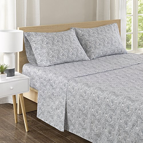 Comfort Spaces 100% Cotton Sheets Queen  Breathable  Naturally Cool Co