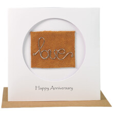 Camellia Bees Steel Iron Anniversary Card For Her Him Handmade Steel Iron Wire Love Card for Couple Wife Husband on Valentines day 6th wedding an