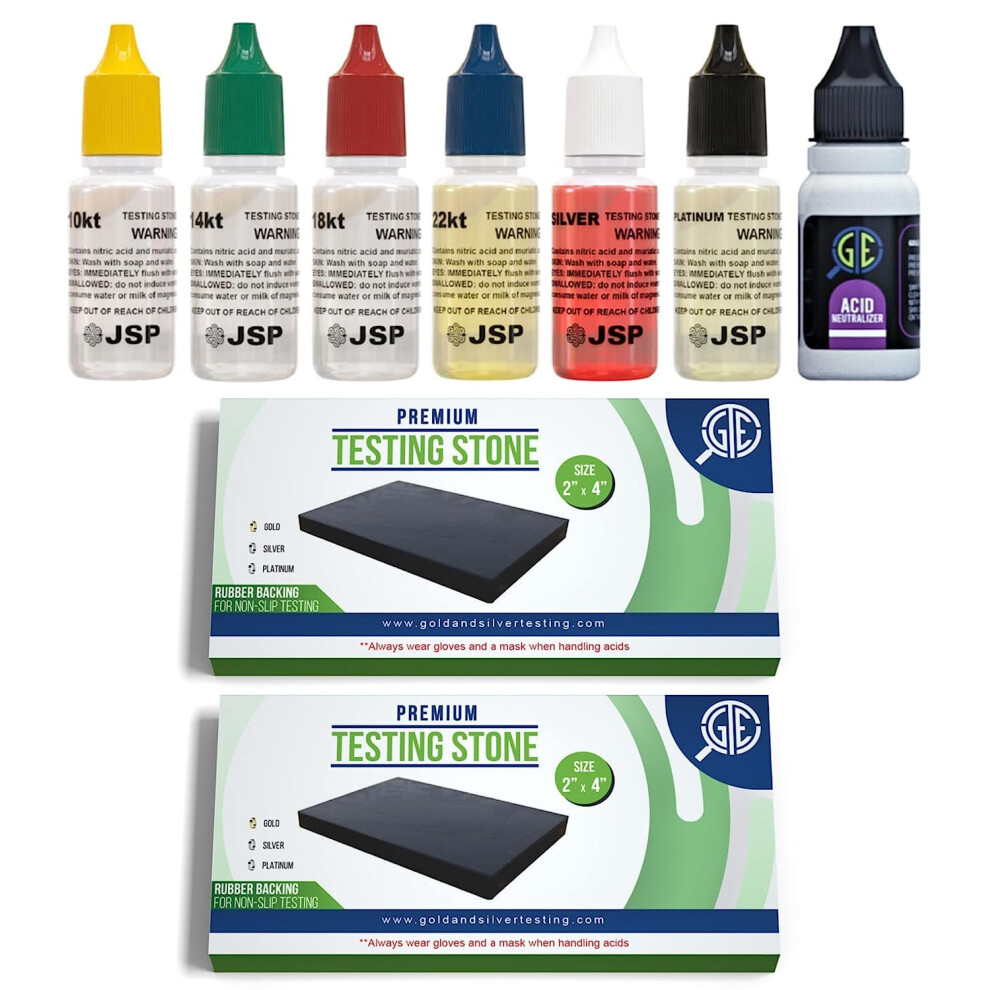 Gte Gold Silver Jewelry Tester Appraisal Kit 10K 14K 18K 22K 24K Platinum