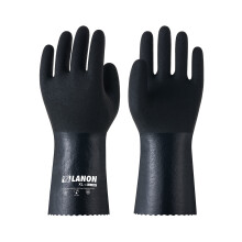 LANON Nitrile Chemical Resistant Gloves Reusable Heavy-Duty Rubber Gl
