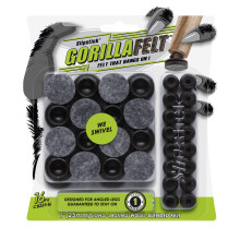 GorillaFelt Swivel Glide Felt Sliders for Chairs (16 Pack) Screw-On Fl