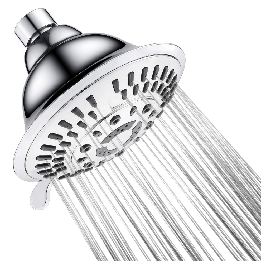 BRIGHT SHOWERS Shower Head High Pressure Rain Showerhead 5 Spray Setti