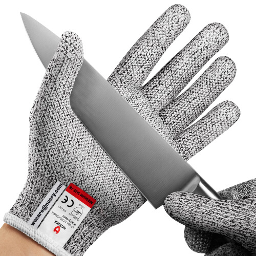 NoCry Cut Resistant Gloves with Grip Dots - High Performance Level 5 P 1