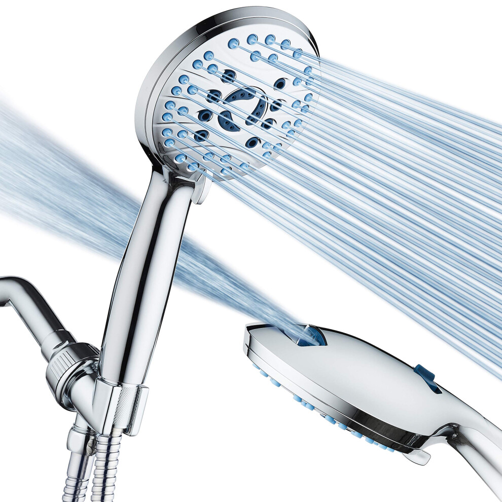 Aquacare High Pressure 8-Mode Handheld Shower Head - Anti-Clog Nozzles 786696027391