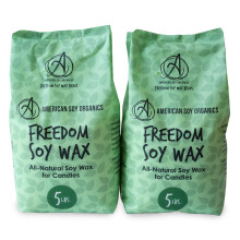 American Soy Organics Freedom Soy Wax Beads voor het maken van kaarsen - Benodigdheden voor het maken van natuurlijke kaarsen - Paraffinevrij Bijenwa