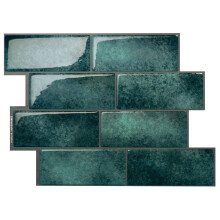 SMART TILES Dosseret dcoller et coller - 5 feuilles de 11,56"" x 8,38"" - Dosseret de carrelage adhsif 3D dcoller et coller pour carrela