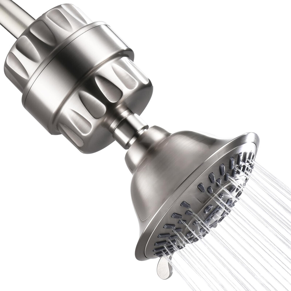 BRIGHT SHOWERS High Pressure Shower Head with Shower Filter 5 Spray Se