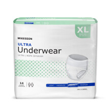 McKesson Ultra Inkontinensundert?j til voksne [56 Antal] Heavy Absorbency XL 58-68 in. Unisex bl?rel?kagebeskyttelse Pull-On Style med afrivnings