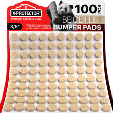 Cabinet Door Bumpers X-Protector 100 PCS - Small Felt Pads 3/8