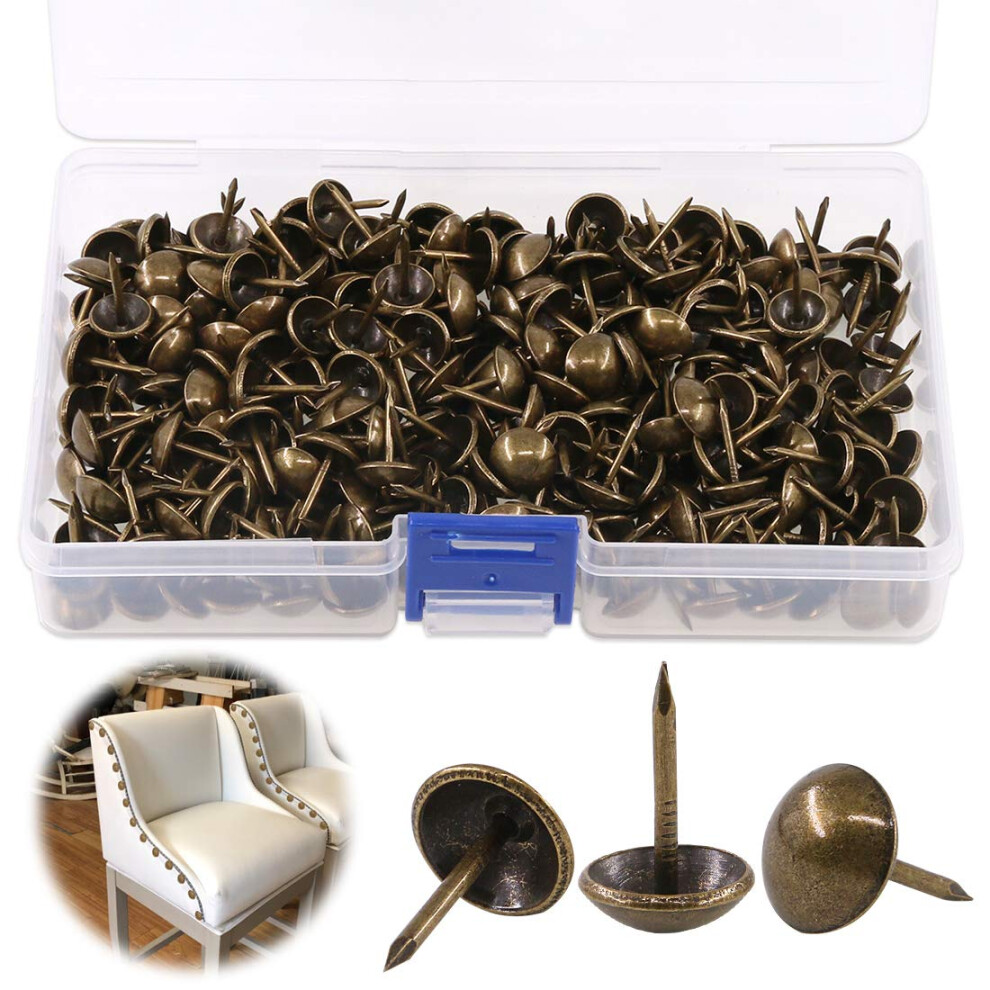 Keadic 300Pcs [ 7/16"" In Diameter] Antique Upholstery Tacks Furniture 799862358083