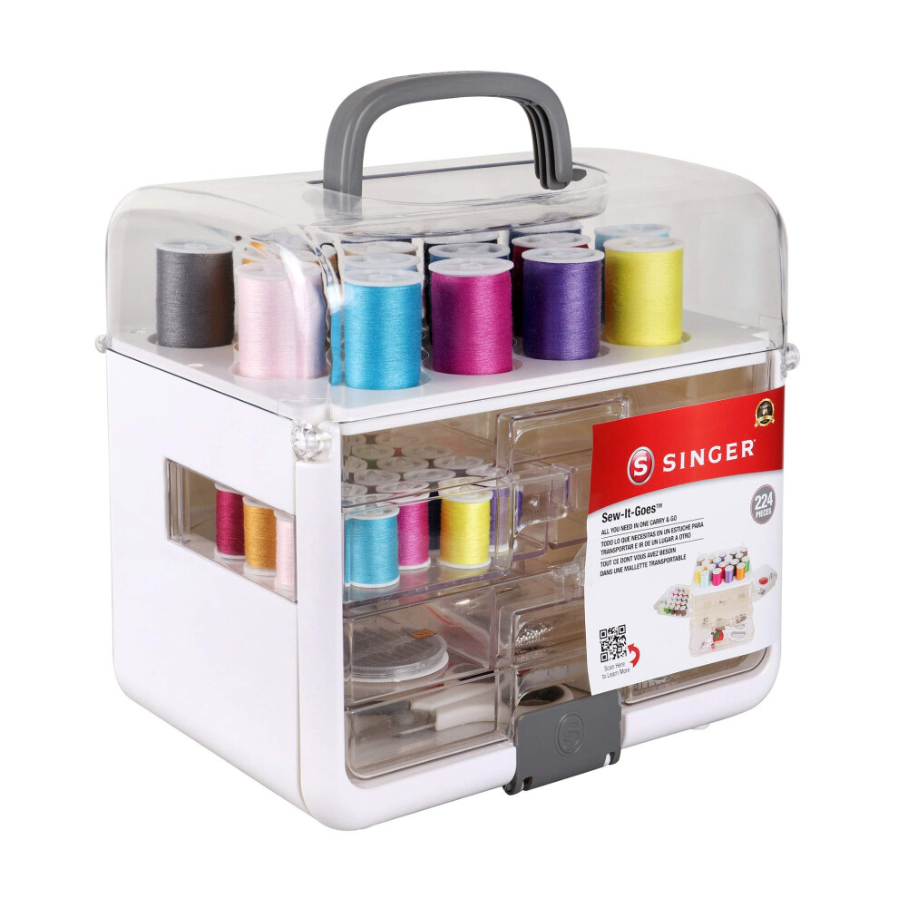 Singer Sew-It-Goes  224 Piece - Sewing Kit & Craft Organizer - Sewing