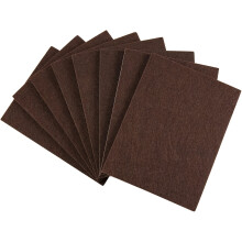 SoftTouch 4 1/2" x 6" Klipp-till-storlek Självhäftande Filtpads - Skydda ytor från repor, Brun (8-pack)