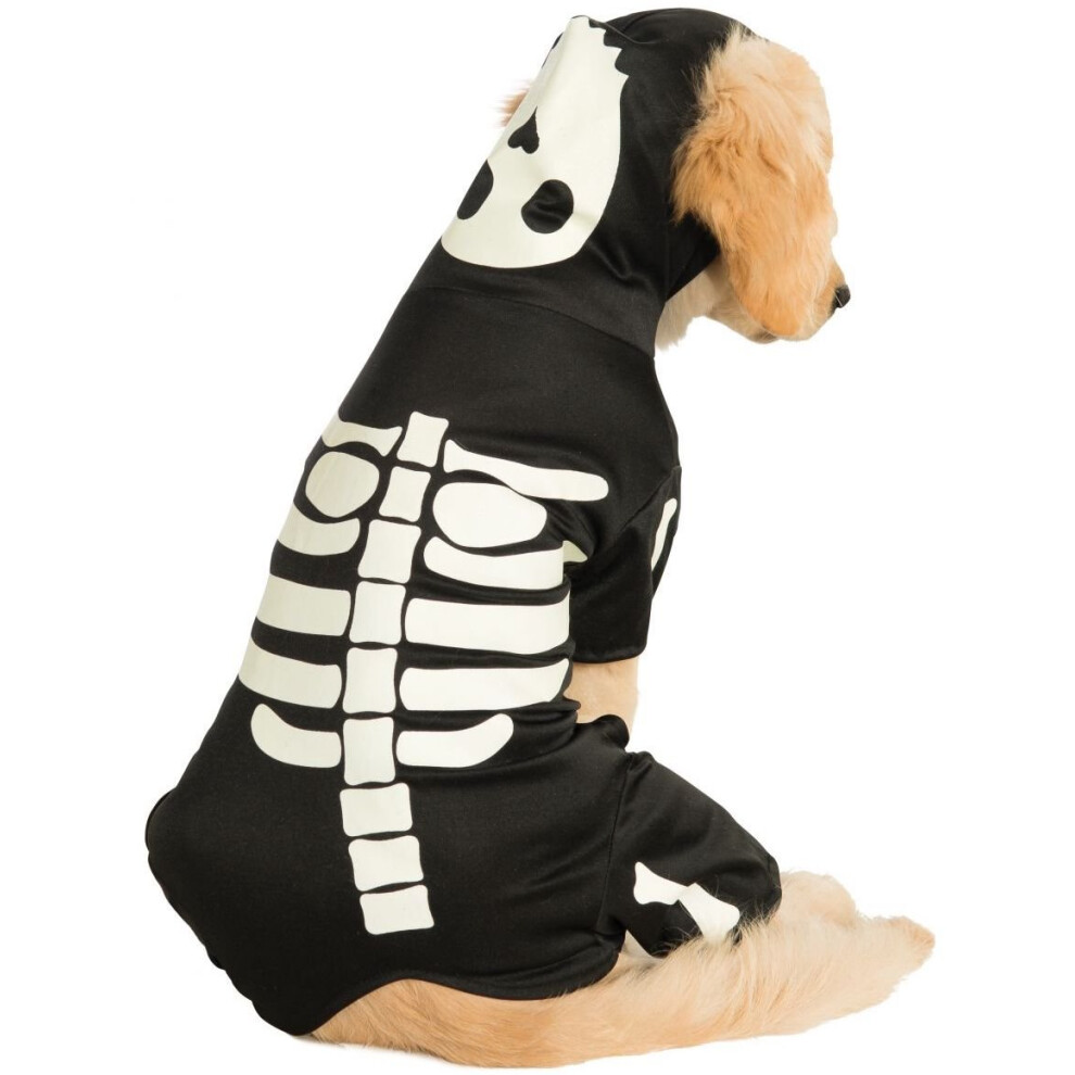 Rubie's Glow in The Dark Skeleton Hoodie Pet Costume  Large