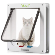 Ycozy Extra Large Cat Doors (Outer Size 11.8"" x 9.8"") 4-Way Locking