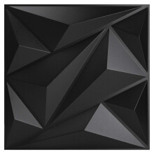 Art3dwallpanels PVC 3D Wall Panel Diamond for Interior Wall D?or in Bl