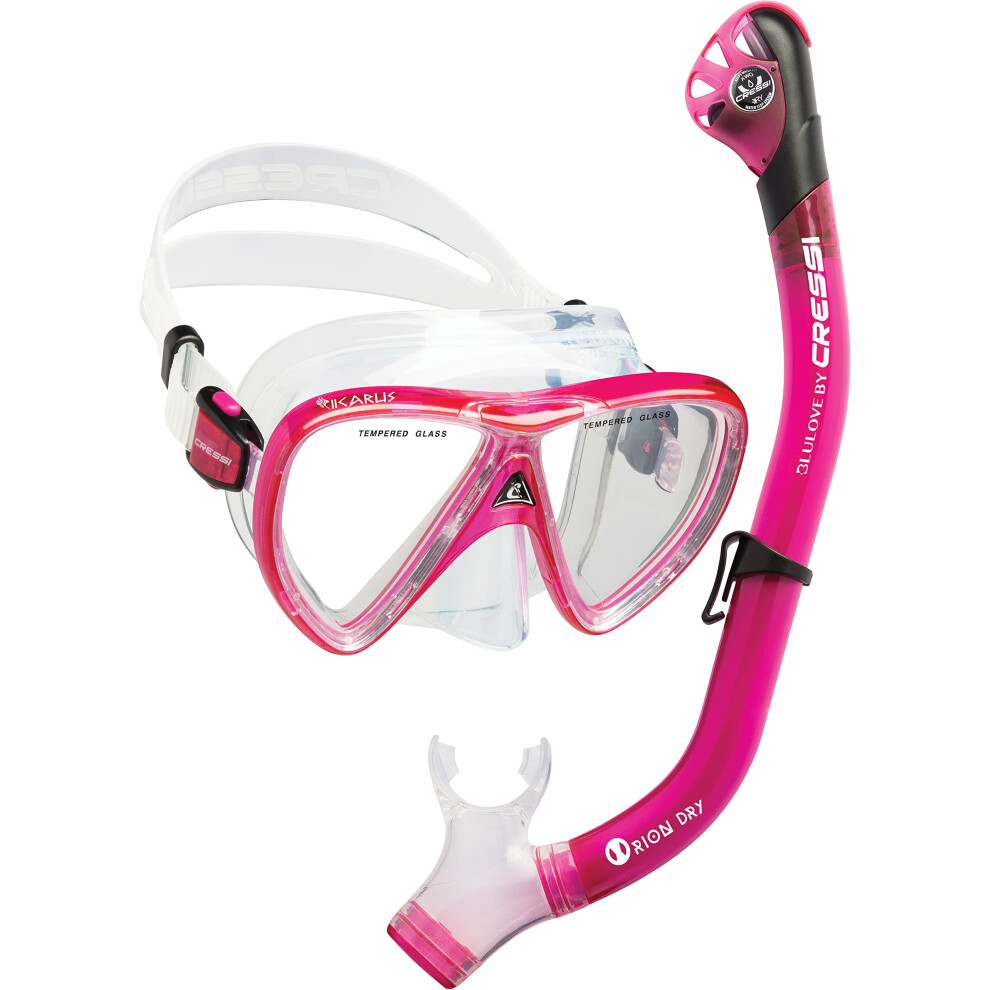 Cressi Ikarus & Orion Dry  Clear/Translucent Pink  One Size