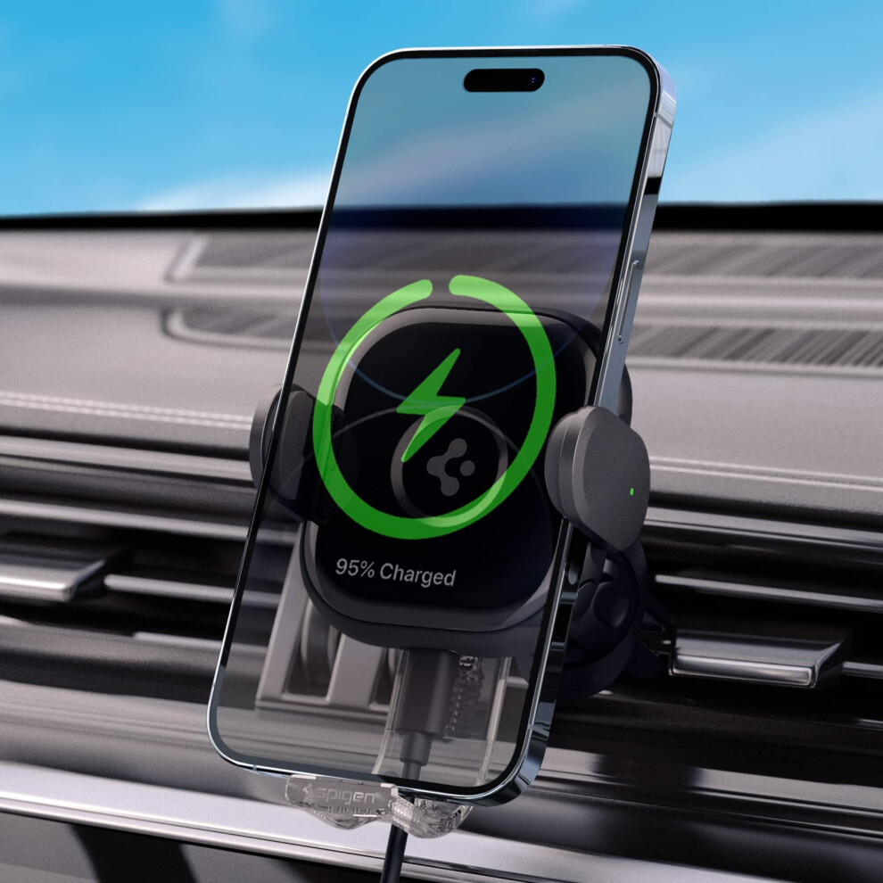 Spigen OneTap Universal Wireless Car Charger Mount  15W Fast Charging