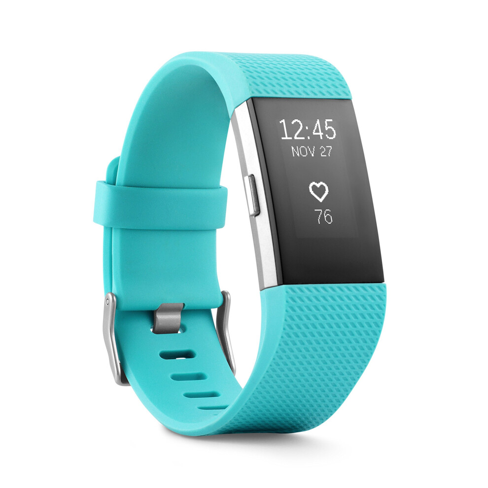 Fitbit Charge 2 Heart Rate + Fitness Wristband  Teal  Large (US Versio