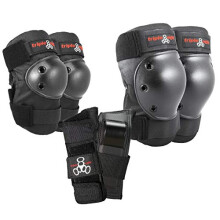 Triple Eight Saver Series Pad Set med Kneesavers Elbowsavers och Wristskers Junior Black