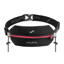 FitLetic Neo Race Belt Black & Pink Unique No Bounce Design para Marathon Triathlon Trail 5K 10K Cintur   o de corrida feminino N01R-08