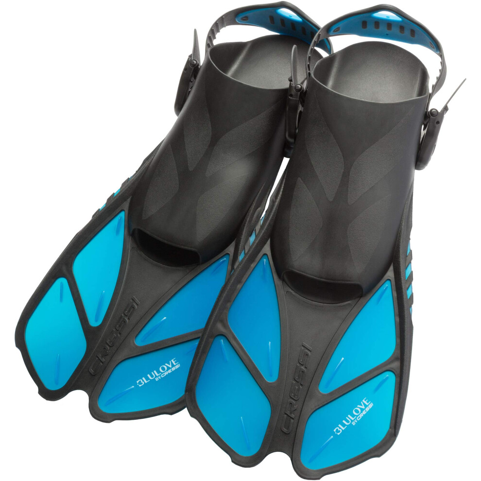 Cressi Short Adjustable Fins  Bonete Translucent Aquamarine  L/XL  US