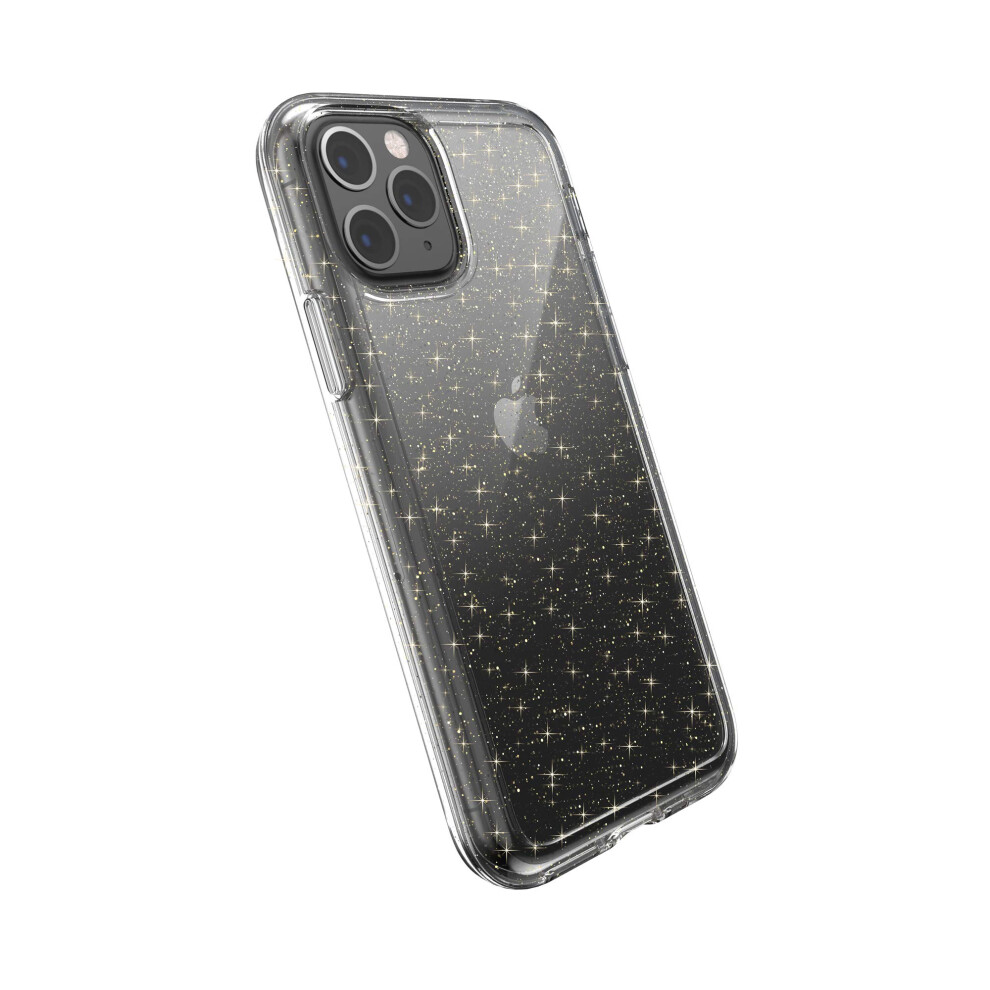 Speck Gemshell Glitter iPhone 11 Pro Case  Clear with Gold Glitter/Cle