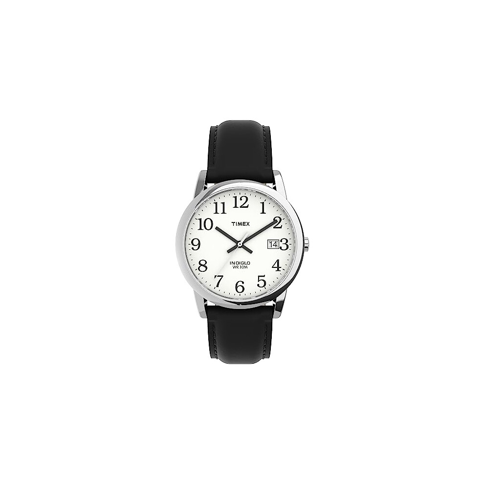 Timex T2H281 Easy Reader 35mm Black Leather Strap Watch