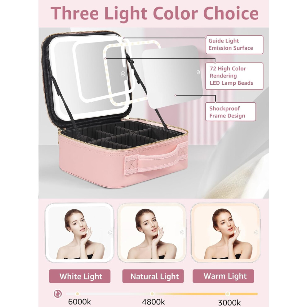 led-makeup-bag-with-adjustable-mirror---compartments---travel-case