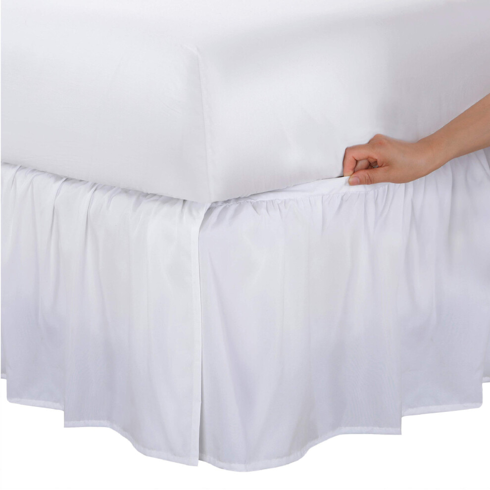 Bed Makers Never Lift Your Mattress Microfiber Wrap-Around Bed Skirt