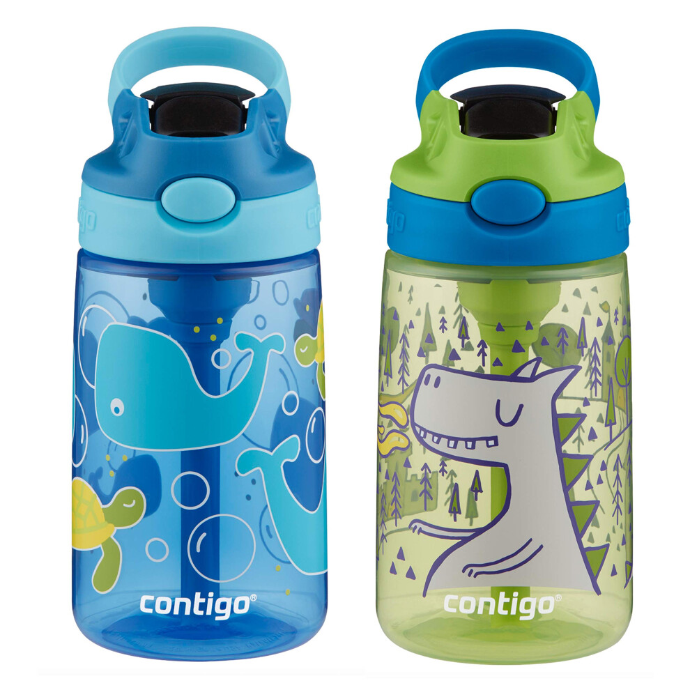 Contigo AUTOSPOUT Kids Water Bottle 2-Pack  1 Count (Pack of 1)  Gummy