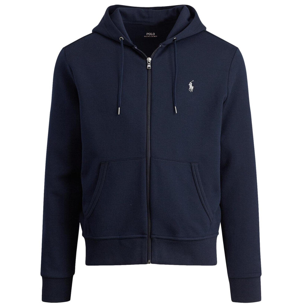 POLO RALPH LAUREN Double Knit Tech Fleece Hoodie - M - Navy