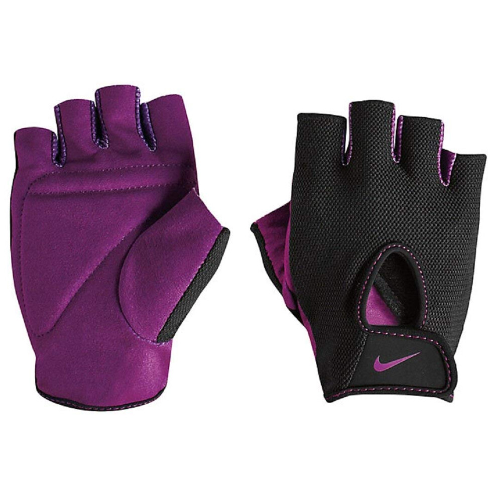 NIKE Women's Fundamental Training Gloves (Black/Bold Berry  Medium)