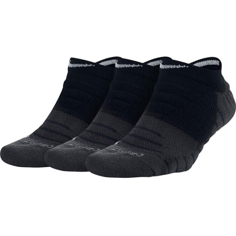 Nike Dry Cushion No-Show Training Socks (3 Pair) (Medium  Black)