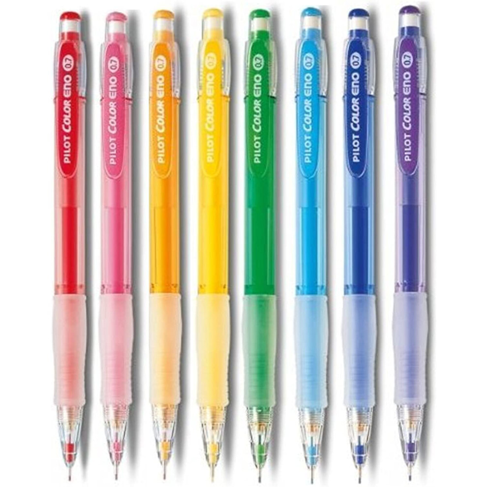 PILOT Color Eno 0.7mm Automatic Mechanical Pencil 8 Color Set