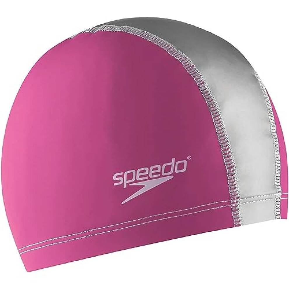 Speedo Unisex-Adult Swim Cap Stretch Fit   Pink  Small/Medium