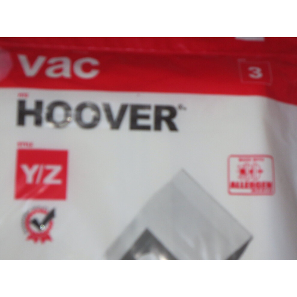 Hoover Vacuum Style Y/z Bags 3 Qty. 304573001