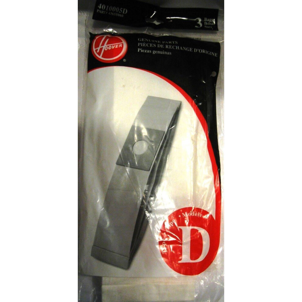 Hoover 4010005D 3 Count Type D Vacuum Bags